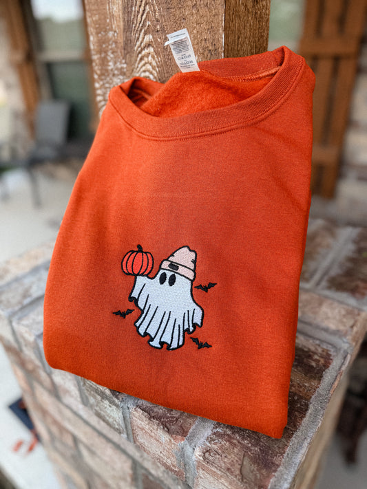 Ghost pumpkin crewneck
